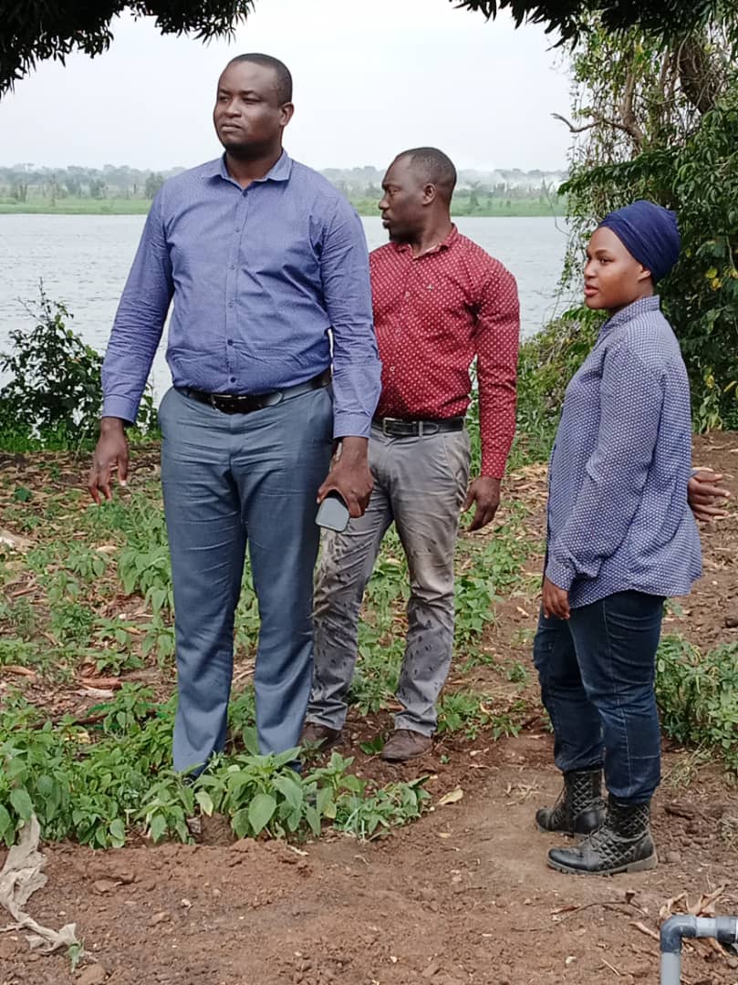 DISTRICT POLITICAL LEADERS MONITORING UGIFT IRRIGATION SITES (L-DISTRICT CHAIRPERSON & R-SAE MS NAMWANJJE ZUBEDA